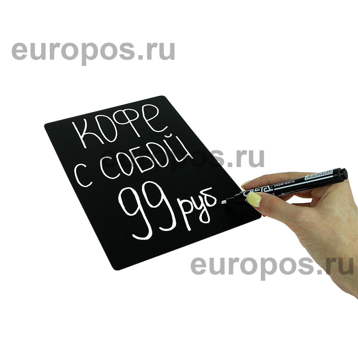 Табличка для надписей меловым маркером BB A5, черная
