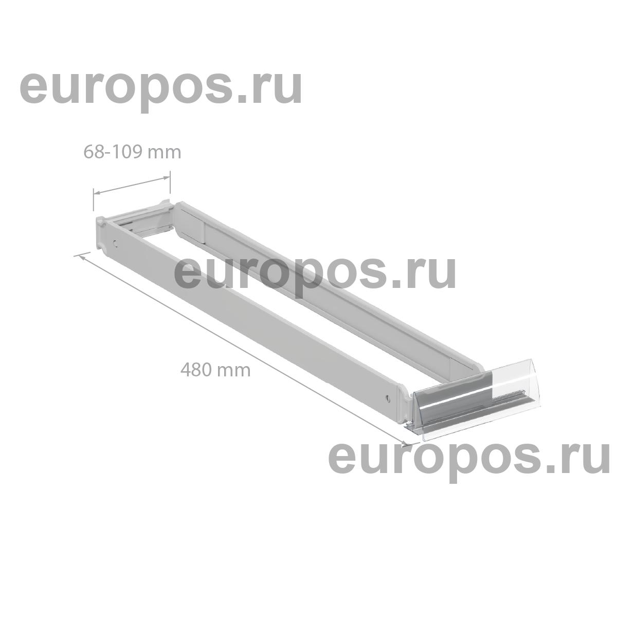 Рамка раздвижная EASYFACE 480 мм, цвет серый