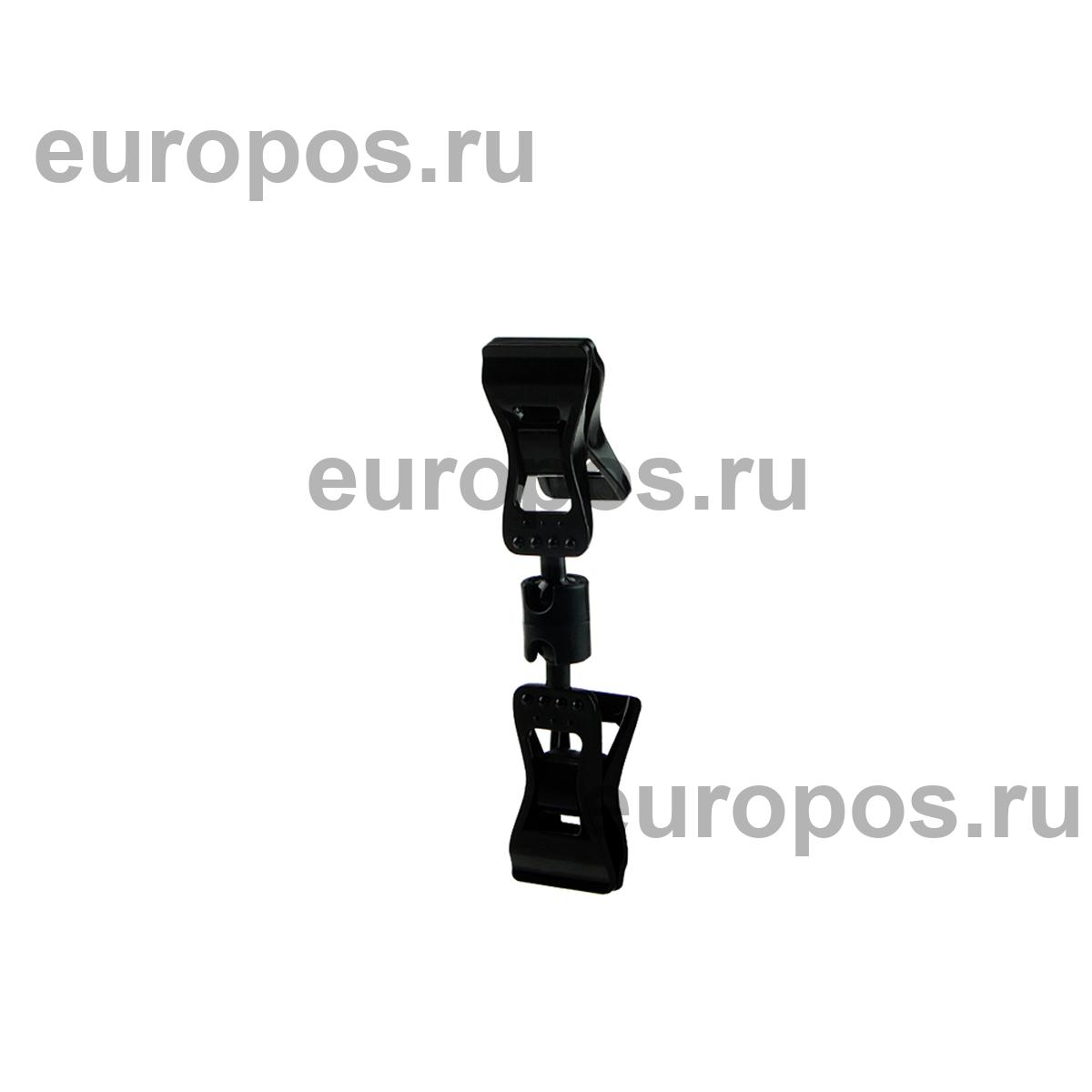 Ценникодержатель на прищепке малый FXS-DBL ножка 0мм, цвет черный