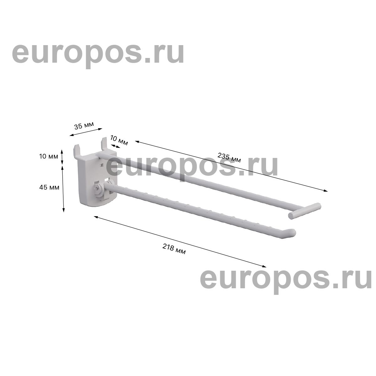 Крючок одинарный SINGLE HOOK-PH-CR-B-200 белый, в картон, длина 200 мм