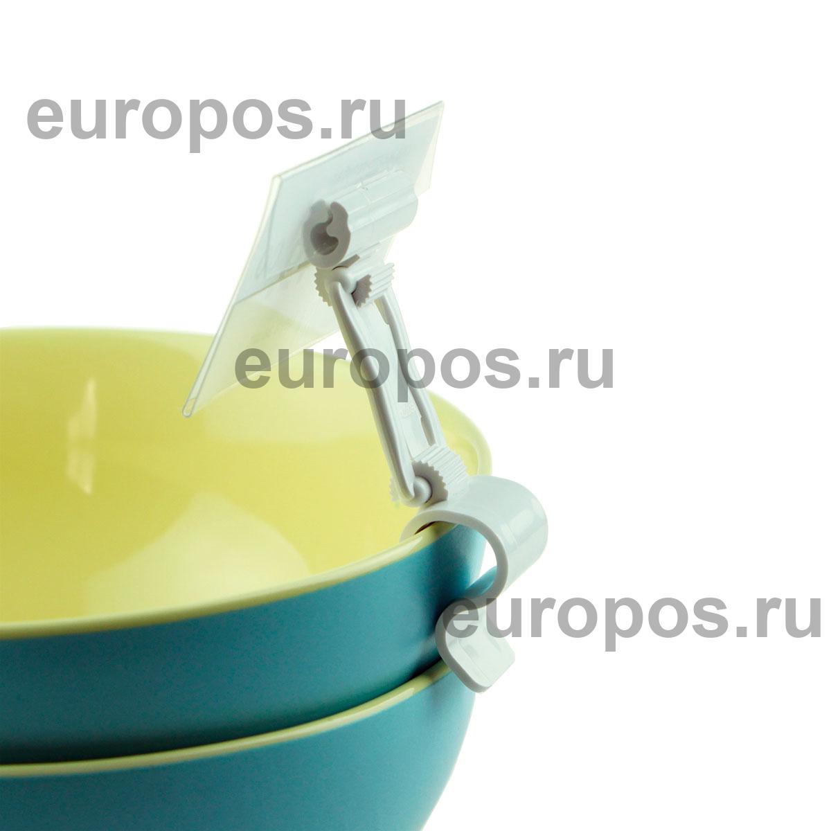Ценникодержатель ДЕЛИ на край посуды DELI-SIDE-SET40, цвет белый