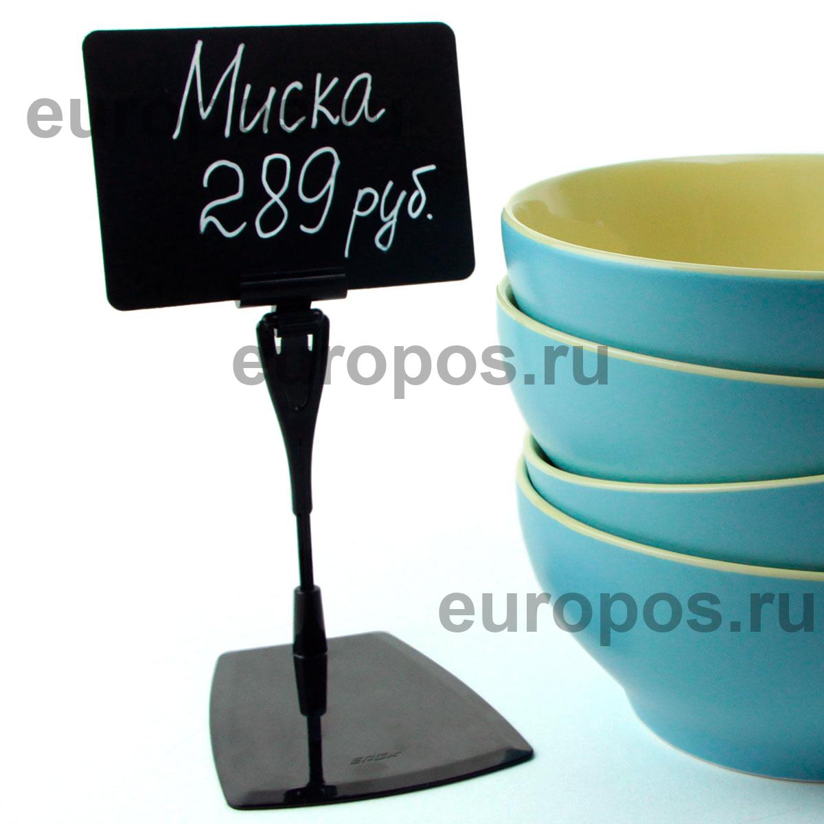Ценникодержатель ДЕЛИ настольный с иголкой DELI-FOT-SET, цвет черный