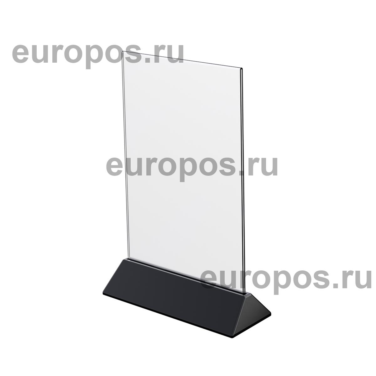 Подставка под меню с акриловым карманом COLOR MENU HOLDER А5, цвет основания черный (20 шт. в упаковке)