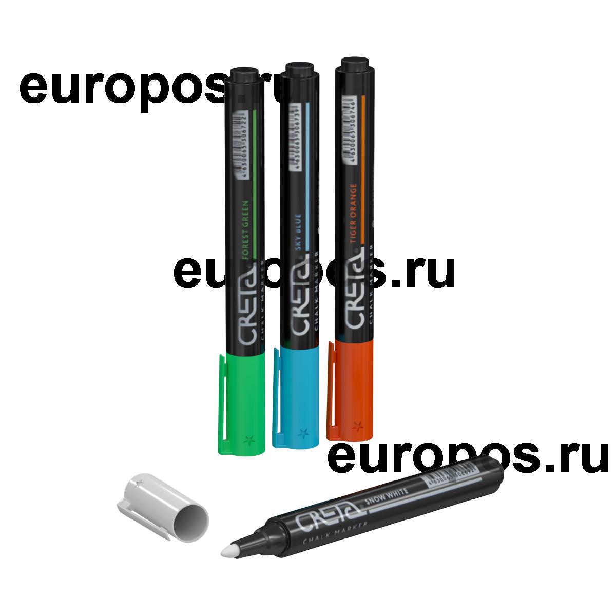 Набор меловых маркеров CRETA COLOUR MIX, 4 цвета