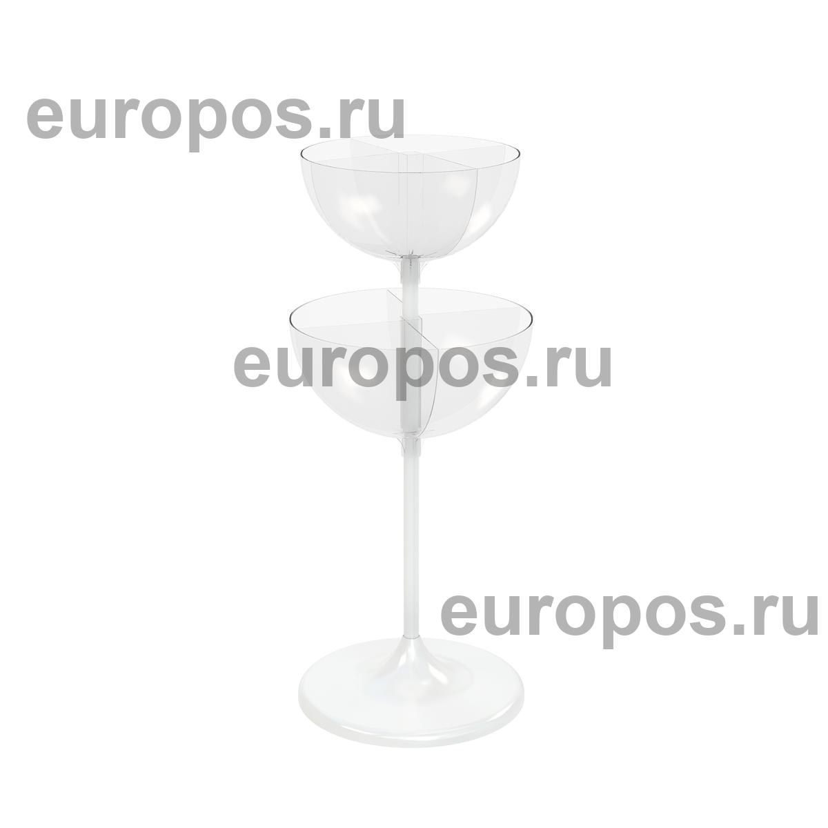 Дисплей UNIBOWL-TOWER, цвет белый c комплектом разделителей