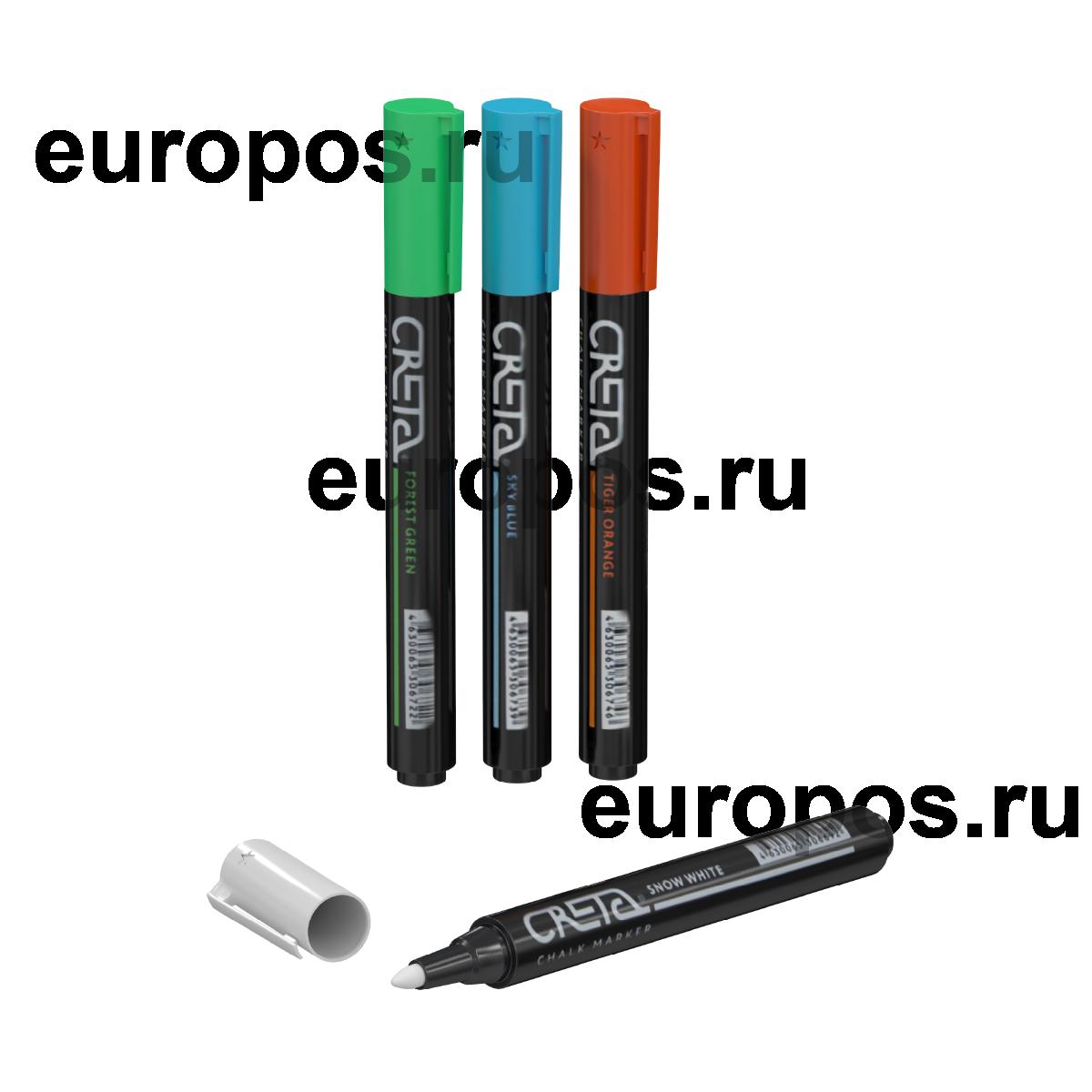 Набор меловых маркеров CRETA COLOUR MIX, 4 цвета