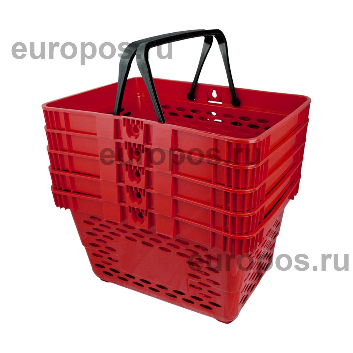 Корзина пластиковая CLASSIC, 20 литров, цвет красный