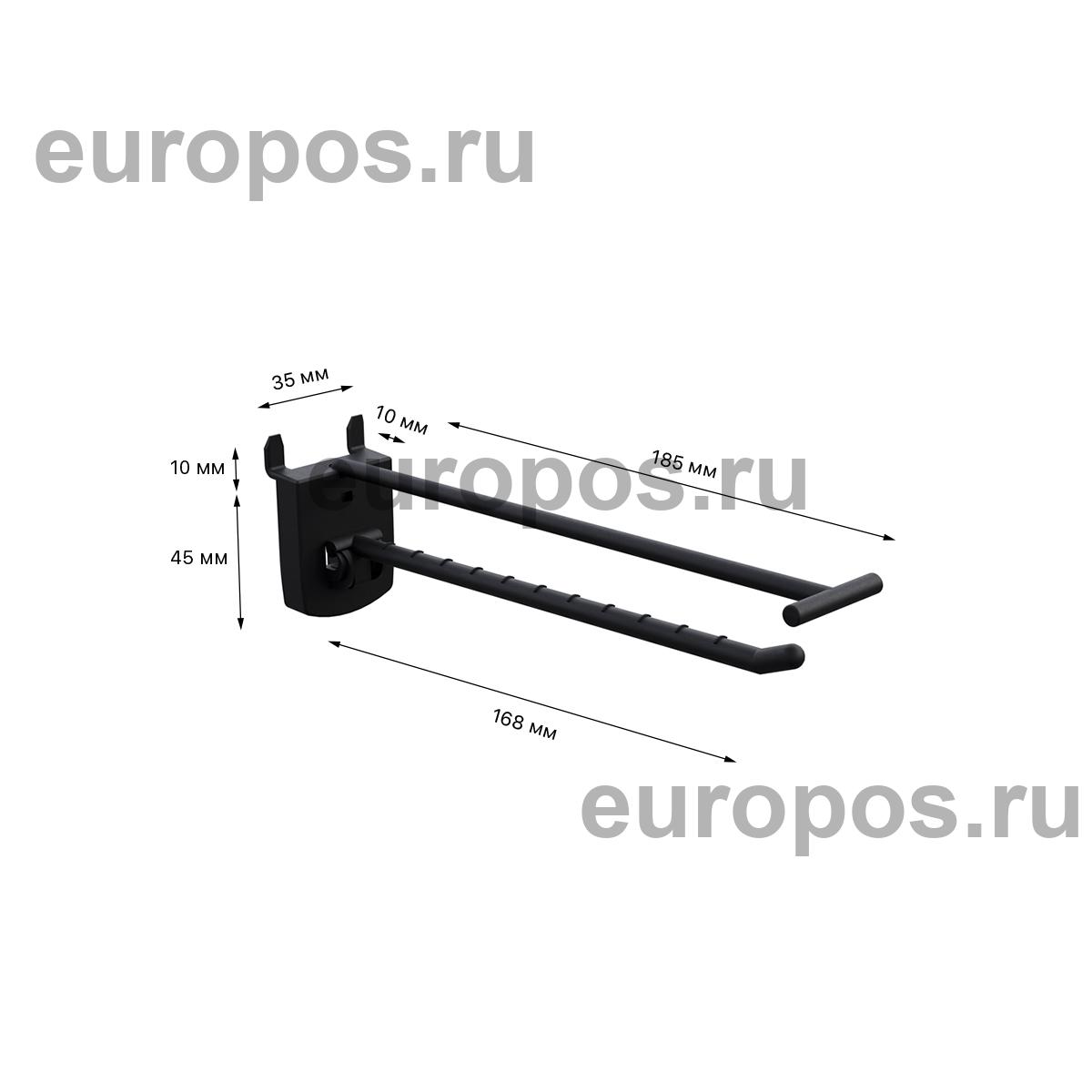 Крючок одинарный SINGLE HOOK-PH-CR-B-150 черный, в картон, длина 150 мм