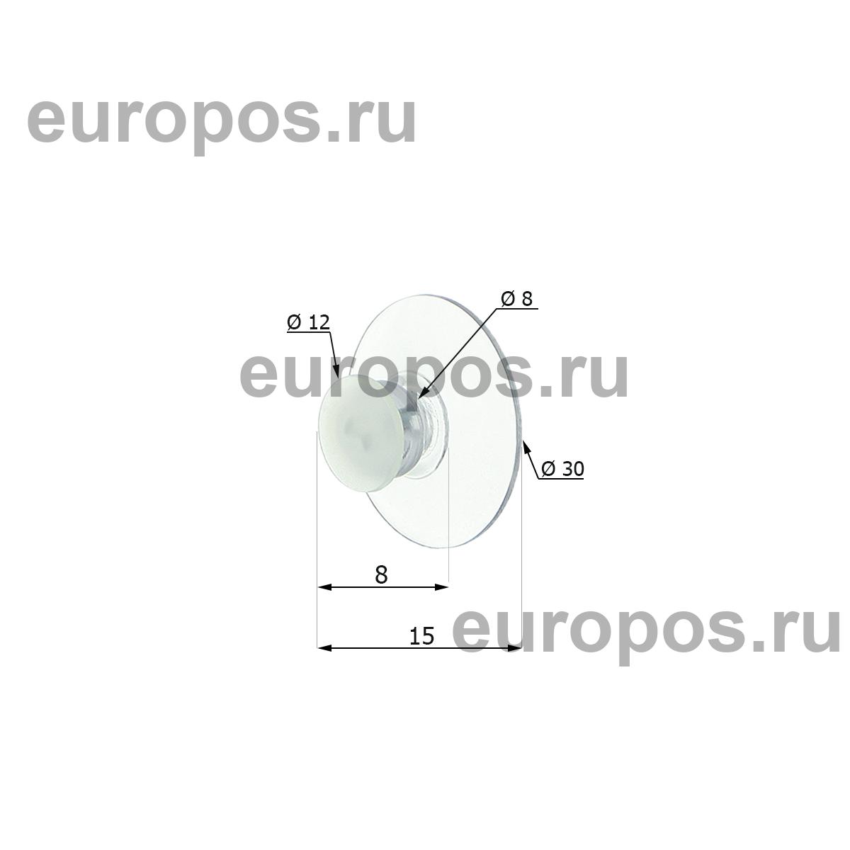 Присоска с пистоном SC-30PI