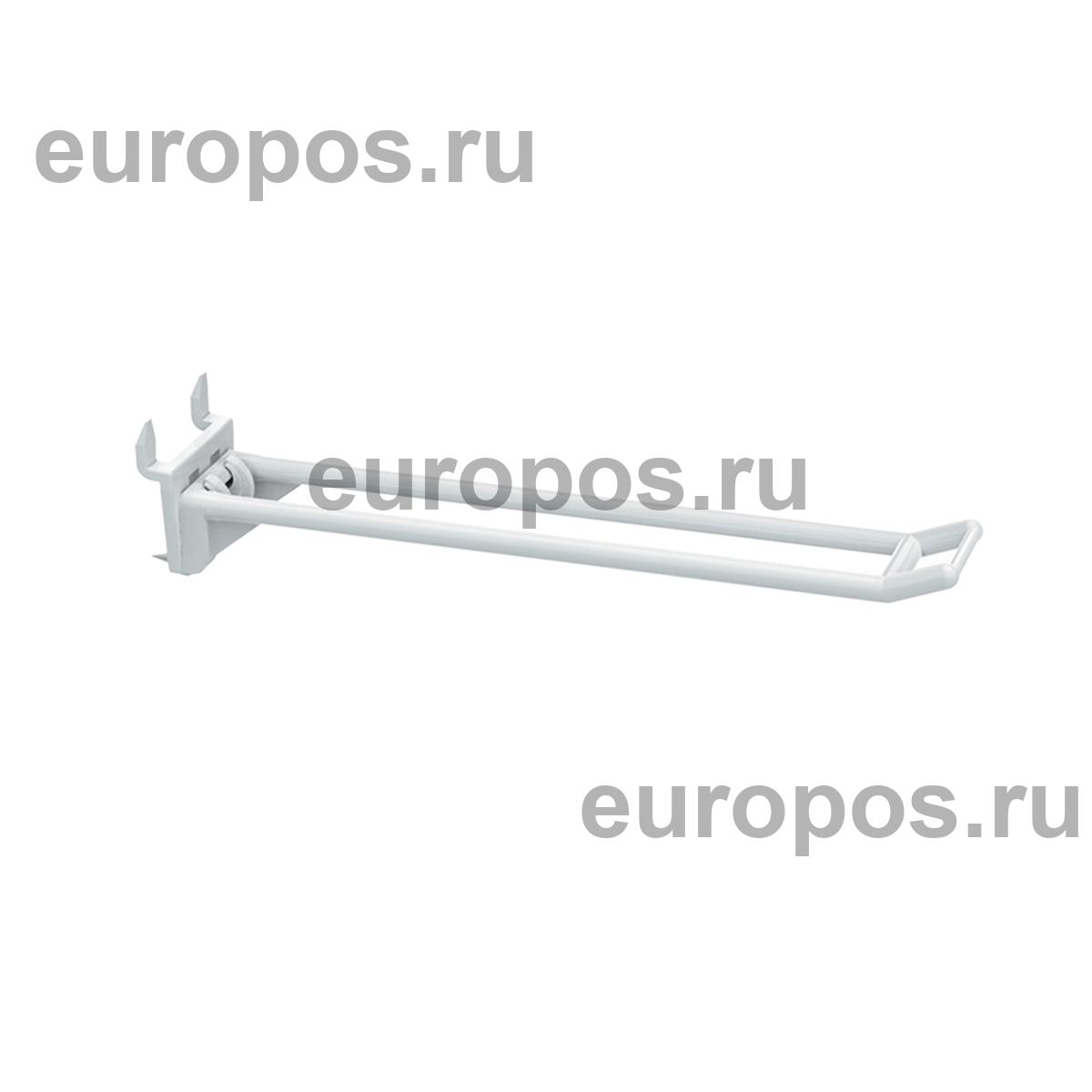 Крючок двойной DOUBLE HOOK-CR-250 белый, в картон, длина 250 мм