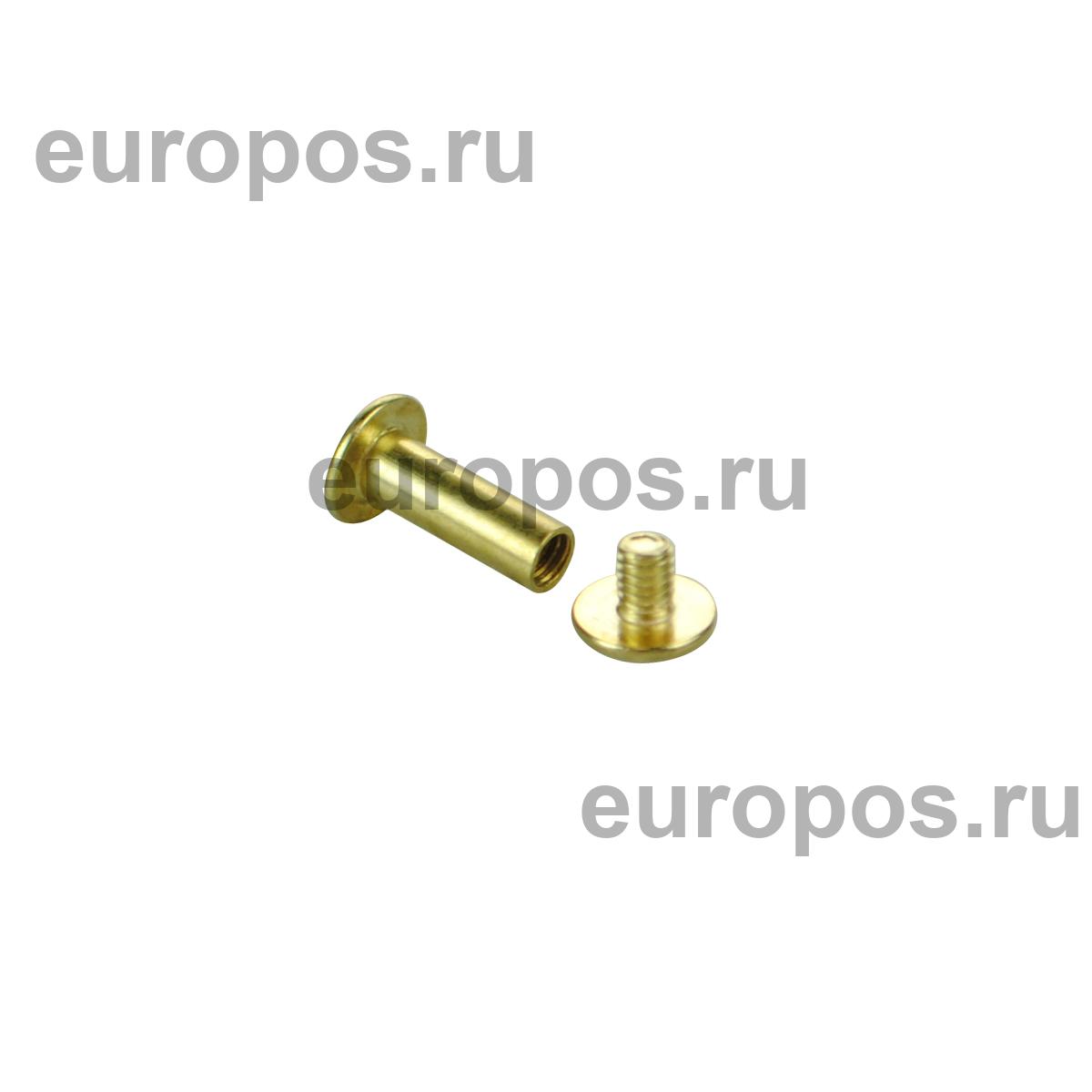 Винт металлический BINDING SCREW-15, цвет золото