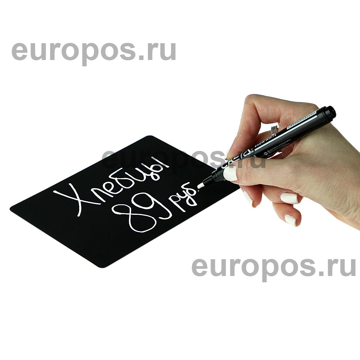 Табличка для надписей меловым маркером BB A6, черная