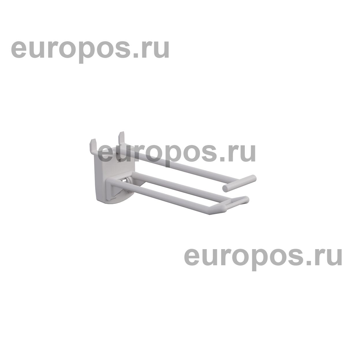 Крючок двойной DOUBLE HOOK-PH-CR-B-100, белый, в картон, длина 100 мм