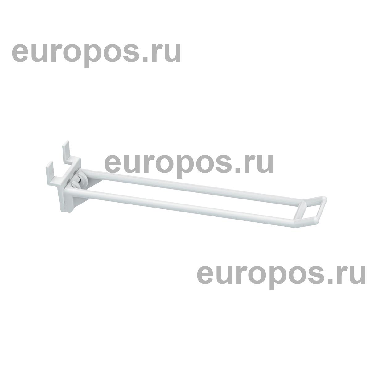 Крючок двойной DOUBLE HOOK-EP-100, белый, на экономпанель, длина 100 мм
