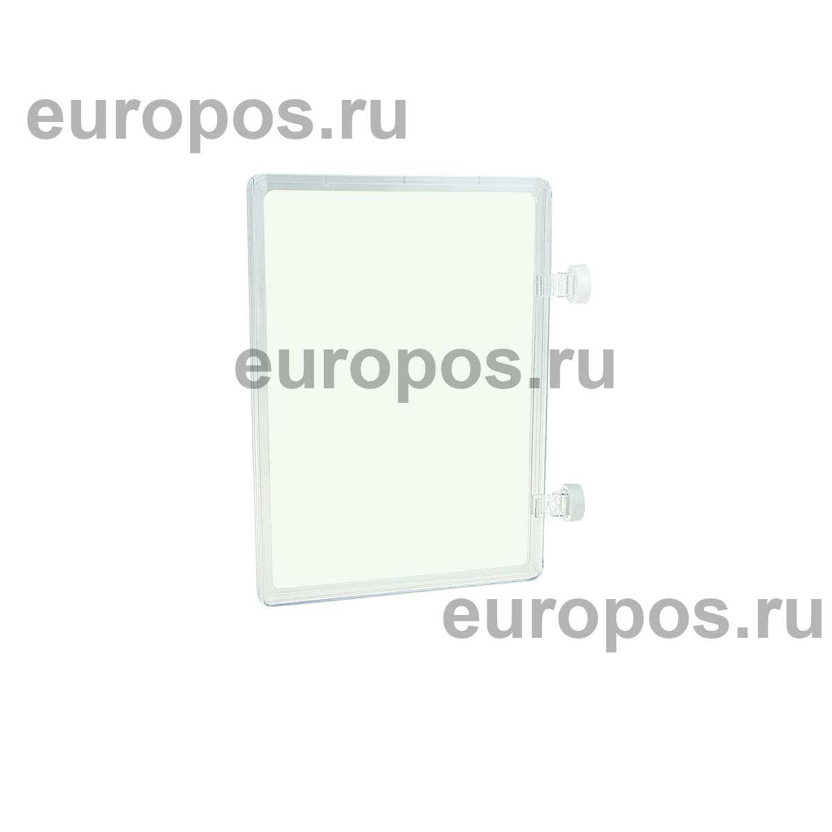 Стойка информационная на магнитах MGT-RND-180 с рамкой PF-A4, цвет прозрачный