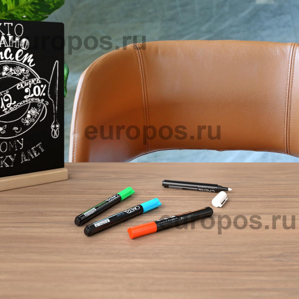 Набор меловых маркеров CRETA COLOUR MIX, 4 цвета