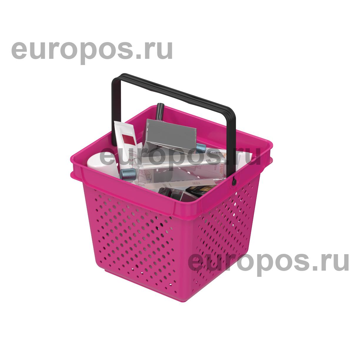 Корзина пластиковая QUADRO, 10 литров, цвет фуксия