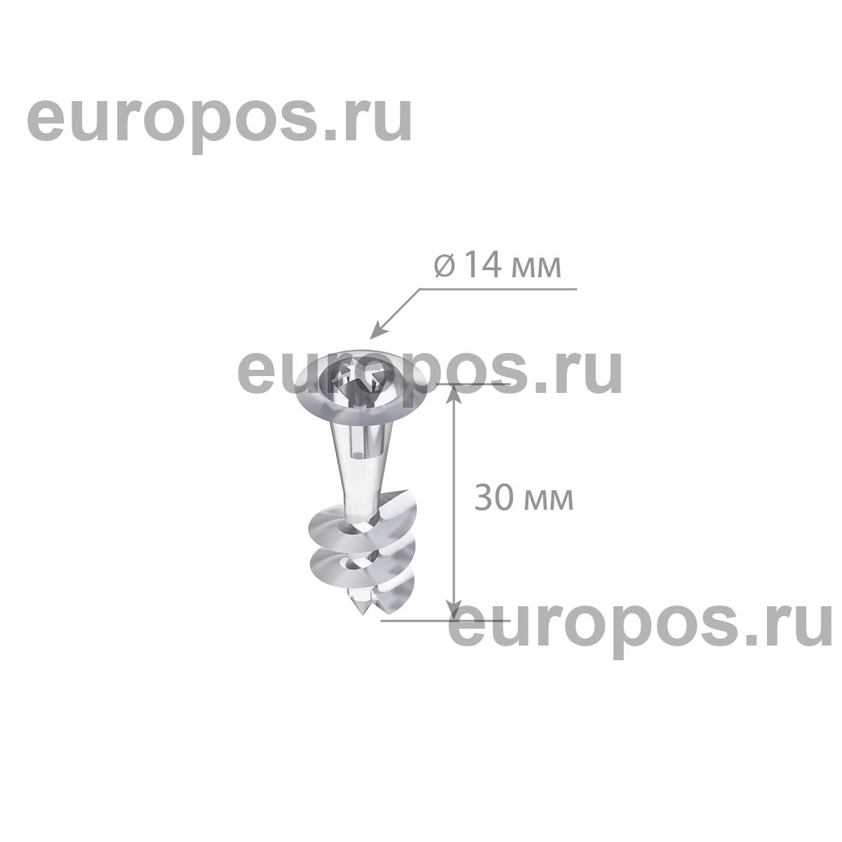 Винт-саморез CB-SCREW, длина 30 мм, цвет прозрачный