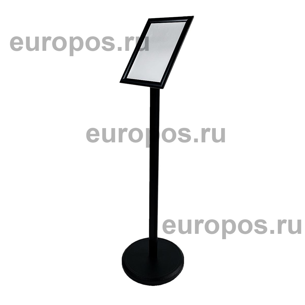 Рекламная стойка поворотная ALUSNAP-STAND черная, A4