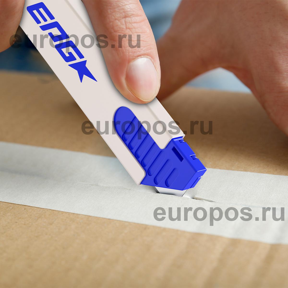 Безопасный нож CHICKER, цвет белый синий