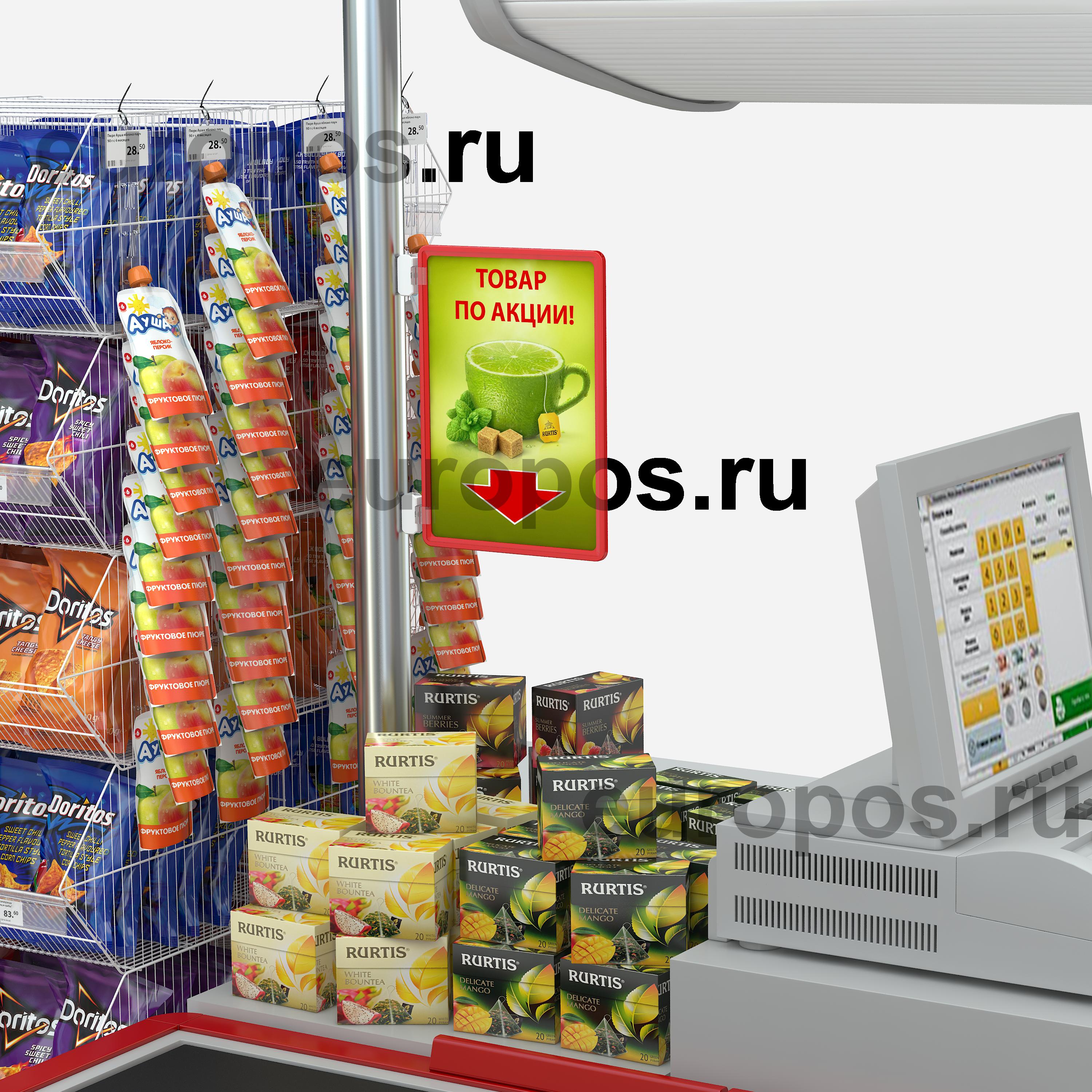 Держатель рамки магнитный поворотный MAGNET-MINI, цвет белый