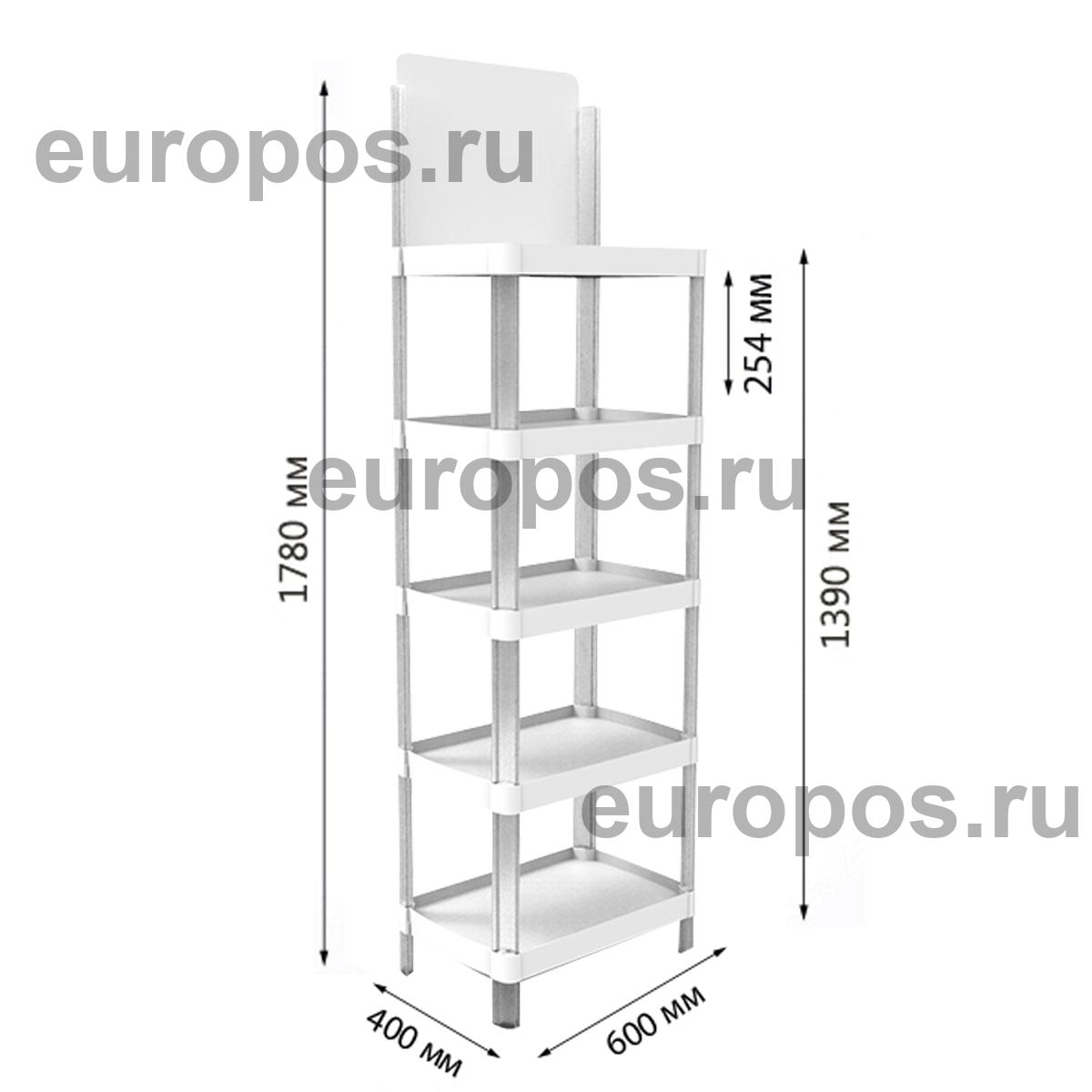 Пластиковый дисплей UNIFLEX с прозрачными опорами