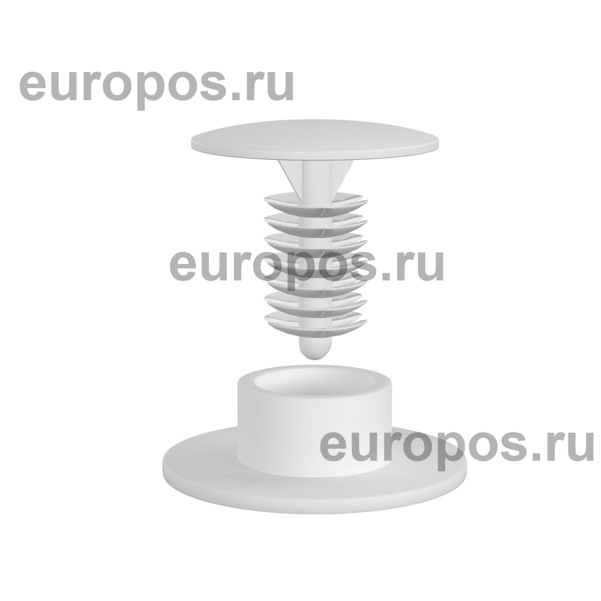 Замок для универсальной заклепки SNAP-LOCK-F 20 мм, цвет белый