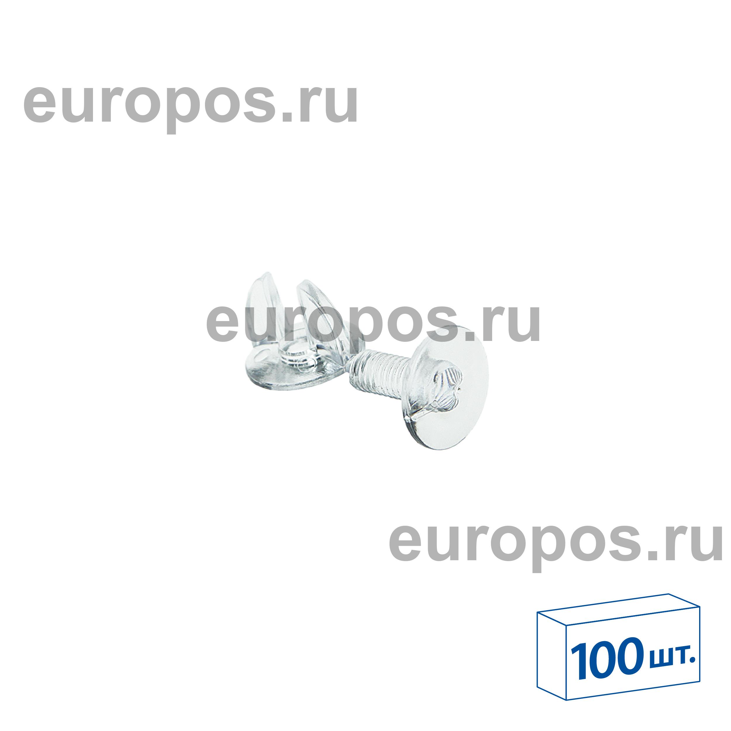 Винт и гайка с ушками VIKING SCREW-12, цвет прозрачный