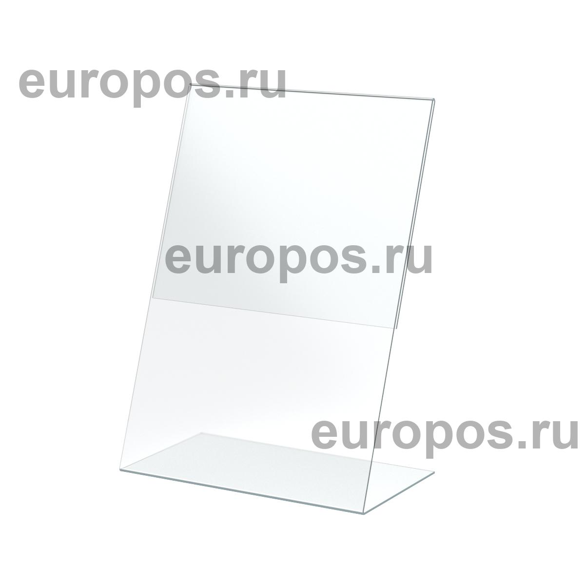 Подставка из акрила вертикальная L-образная ACR-PRICER A5 (10 шт. в упаковке)